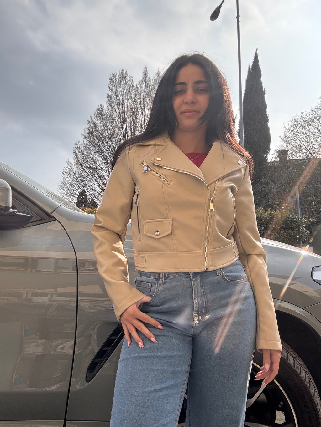 GIACCA CHIODO ECOPELLE ISCHIA